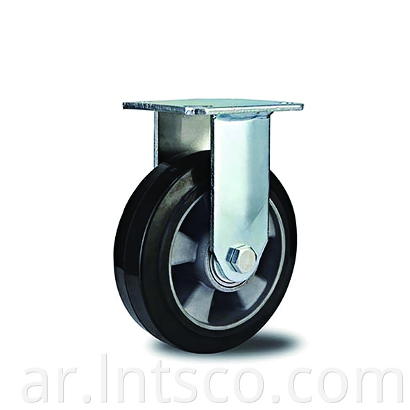 Heavy Duty Rubber on Aluminum Rigid Casters